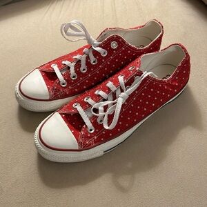 NWOT Converse Chuck Taylor Red Canvas Sneakers with White Stars